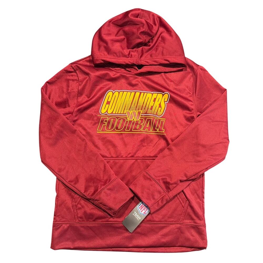 NWT NFL Washington Commanders Youth Hoodie, Red, Size Medium (10/12)